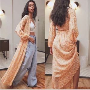 Free people maxi duster/cover up